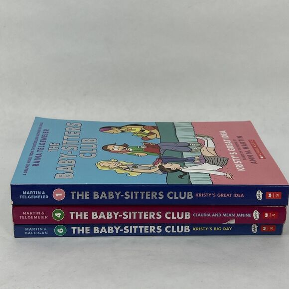 The Babysitters Club Graphic Novels 1 4 6 Lot of 3 Martin Telgemeier Galligan - Picture 4 of 5